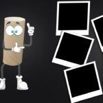 Rotolo di carta igienica riciclato in un progetto creativo fai-da-te.