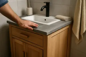 Mobiletto bagno fai da te: il materiale che resiste meglio all’umidità senza rovinarsi