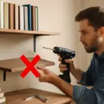 Costruire una libreria sospesa: evita questo errore e reggi anche i libri più pesanti