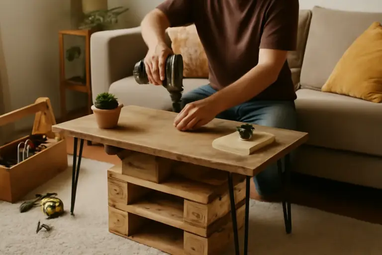 Come si realizza un tavolino da salotto con materiali di riciclo? Rendi unico l’ambiente senza spendere