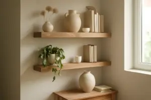 Mensole decorative in legno grezzo: perché valorizzano anche gli ambienti piccoli